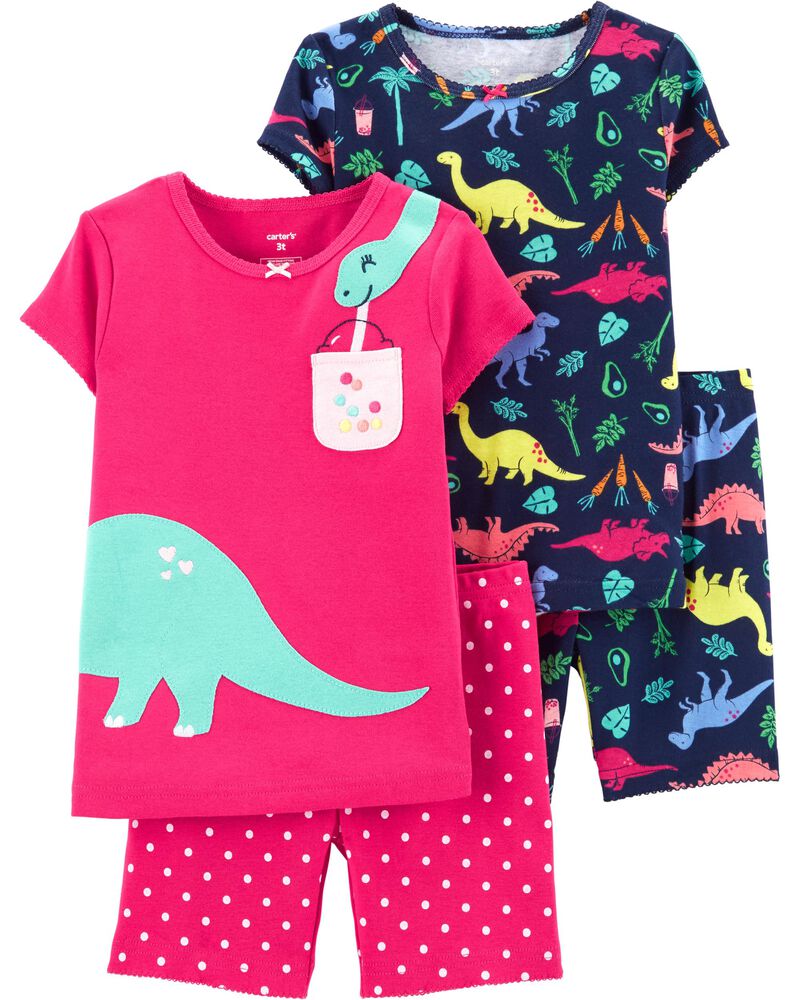 Carters 4-Piece Dinosaur Snug Fit Cotton PJs